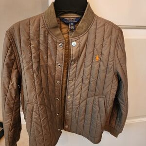 Polo by Ralph Lauren Boys Olive Quilted Bomber Jacket